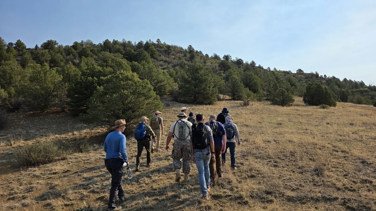 Heading up the trail